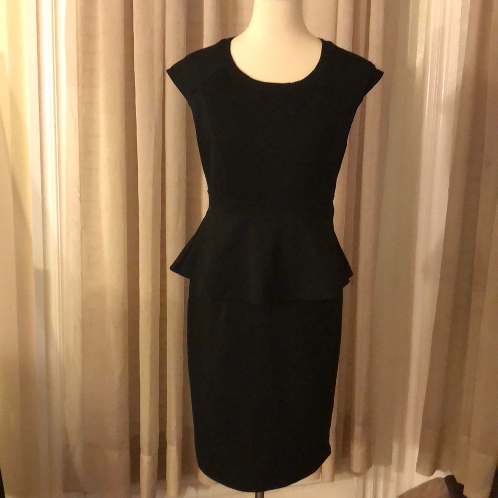 Classic Black Peplum Dress